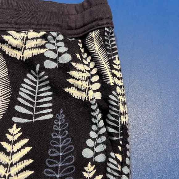Garnet Hill Blue Fern Print Flannel Jogger Pants Pima Cotton Loungewear Size S - Picture 6 of 8